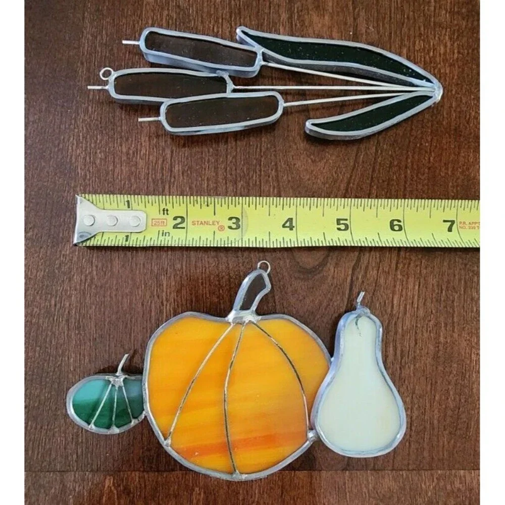 Vtg Tiffany Stained Glass Collectors Society Suncatchers With Boxes COA Lot of 6